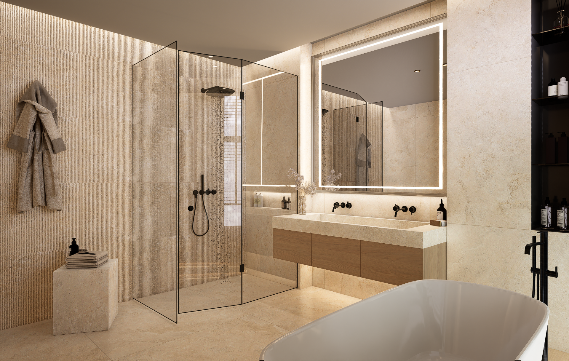 Chianca Avorio 120x120 – italská dlažba imitace kamene 